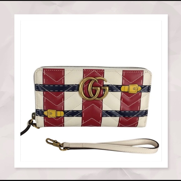 Gucci Handbags - Gucci Women's Wallet Print GG Marmont Trompe Zip Around Sz Long DM20